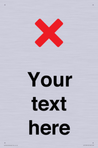 Custom plain background, red cross sign